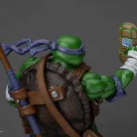 the back of the Action Figure - Donatello TMNT Nickelodeon 1 18 - JOYTOY Teenage Mutant Ninja Turtles rectangle image 2