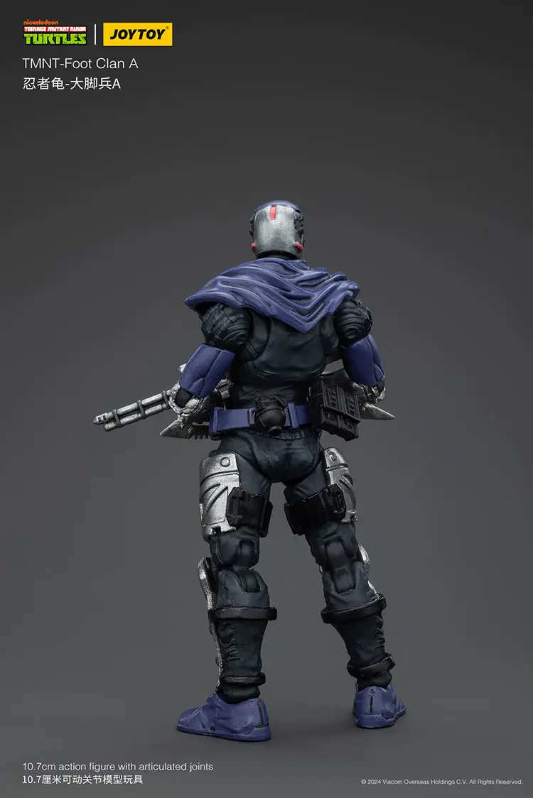 the back of the Action Figure - Foot Clan A TMNT Nickelodeon 1 18 - JOYTOY Teenage Mutant Ninja Turtles rectangle image