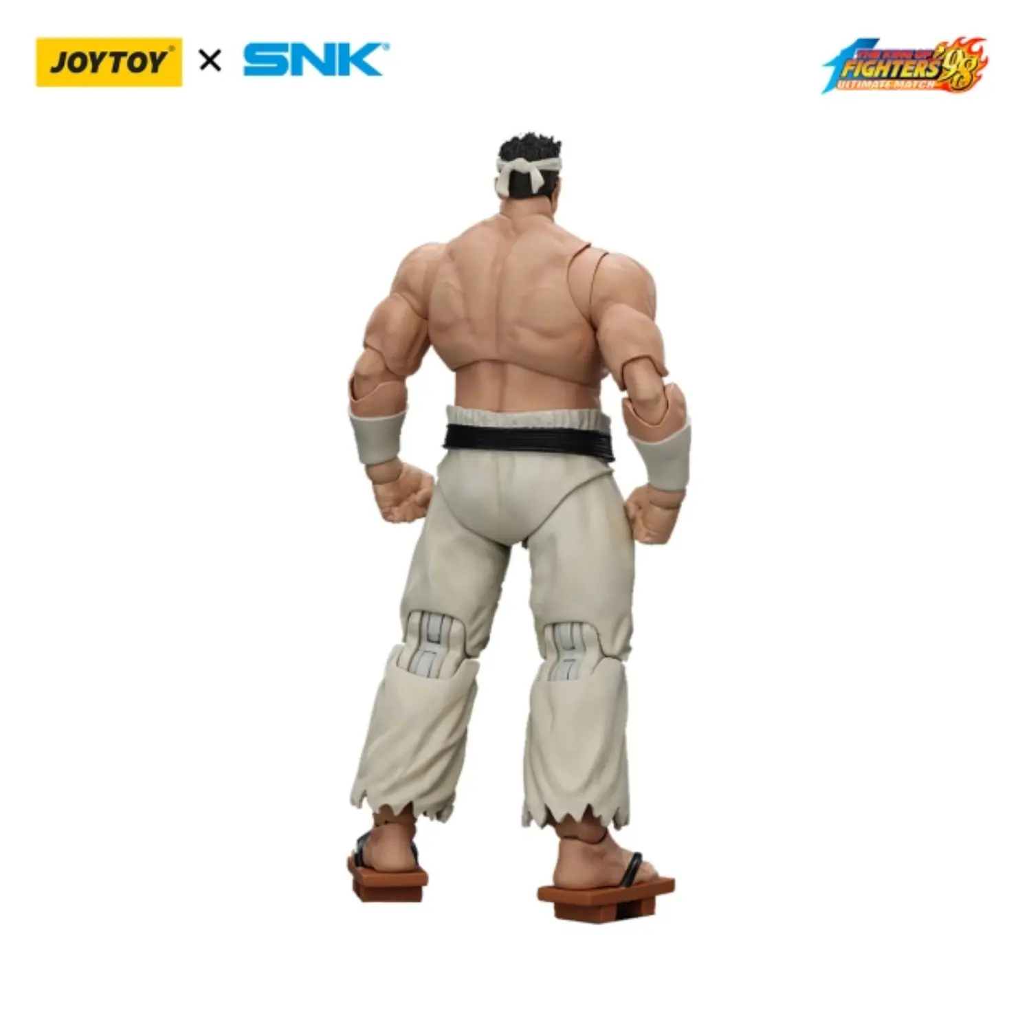 the back of the Action Figure - Goro Daimon KOF _98 UM Hero Team SNK 1 18 - JOYTOY The King of Fighters in white background
