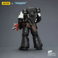 the back of the Action Figure - JOYTOY Black Templars Intercessor with Bolt Rifle, Bolt Pistol and Chainsword 1 18 - Warhammer 40K