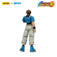 the back of the Action Figure - JOYTOY Chris KOF _98 UM Orochi Team SNK 1 18 - The King of Fighters in white background the back of the Action Figure - JOYTOY Chris KOF _98 UM Orochi Team SNK 1 18 - The King of Fighters in white background