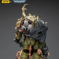 the back of the Action Figure - JOYTOY Death Guard Blightlord Terminator with Combi-bolter and Bubotic Blade 1 18 - Warhammer 40K rectangle image