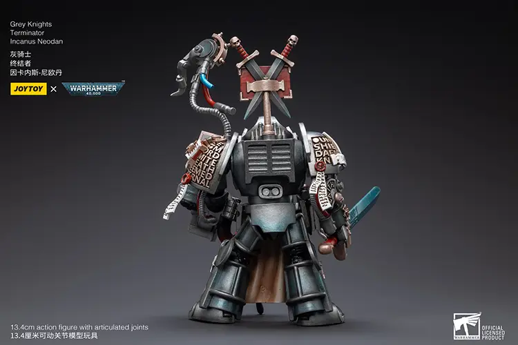 the back of the Action Figure - JOYTOY Grey Knights Terminator Incanus Neodan 1 18 - Warhammer 40K rectangle image the back of the Action Figure - JOYTOY Grey Knights Terminator Incanus Neodan 1 18 - Warhammer 40K rectangle image