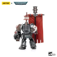 the back of the Action Figure - JOYTOY Grey Knights Terminator Retius Akantar 1 18 - Warhammer 40K in white background the back of the Action Figure - JOYTOY Grey Knights Terminator Retius Akantar 1 18 - Warhammer 40K in white background