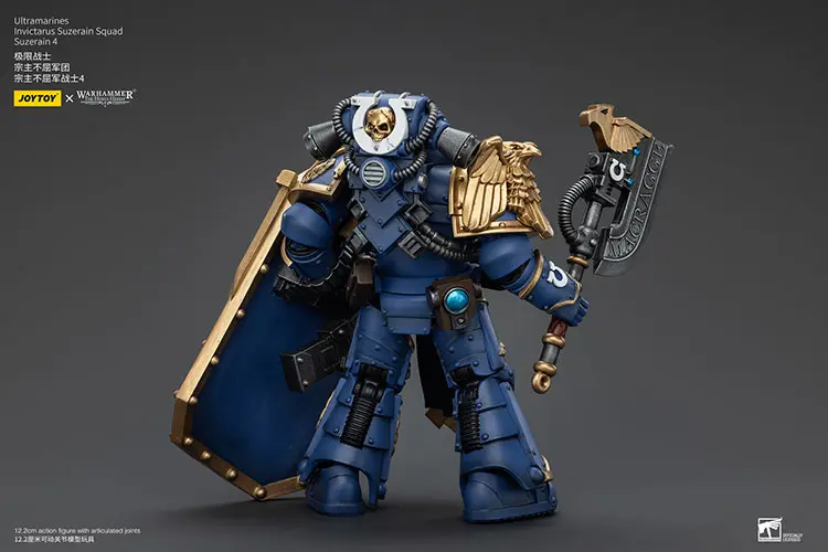 the back of the Action Figure - JOYTOY Scale Ultramarines Invictarus Suzerain Squad (Suzerain 4) 1 18 - Warhammer The Horus Heresy rectangle image