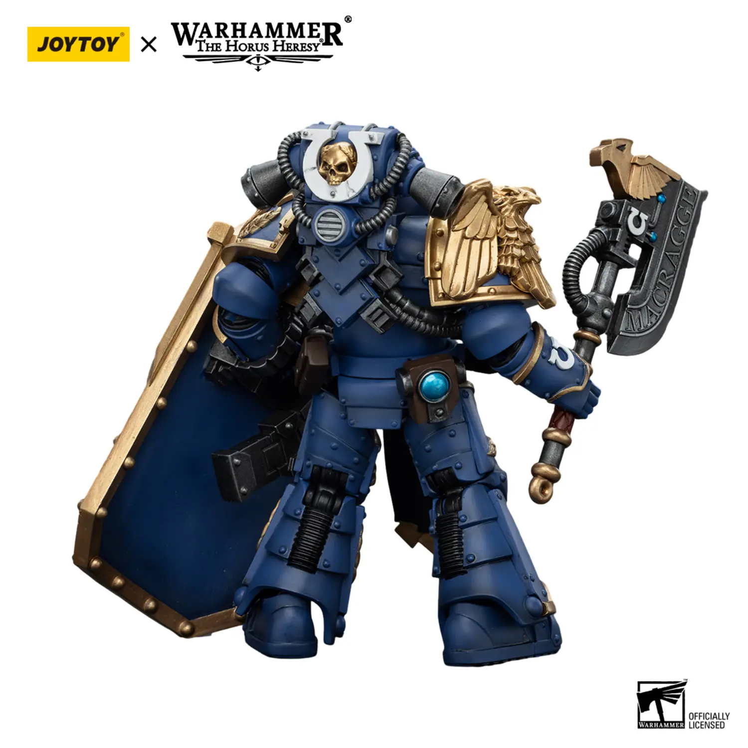 the back of the Action Figure - JOYTOY Scale Ultramarines Invictarus Suzerain Squad (Suzerain 4) 1 18 - Warhammer The Horus Heresy