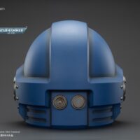 The Back Of The Action Figure Joytoy Ultramarines Captain Mkx Helmet 1 1 Life Size Replica Warhammer 40k Rectangle Image