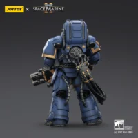 the back of the Action Figure - JOYTOY Ultramarines Heavy Artificer Armor with Relic Multi-Melta 1 18 - Warhammer 40K