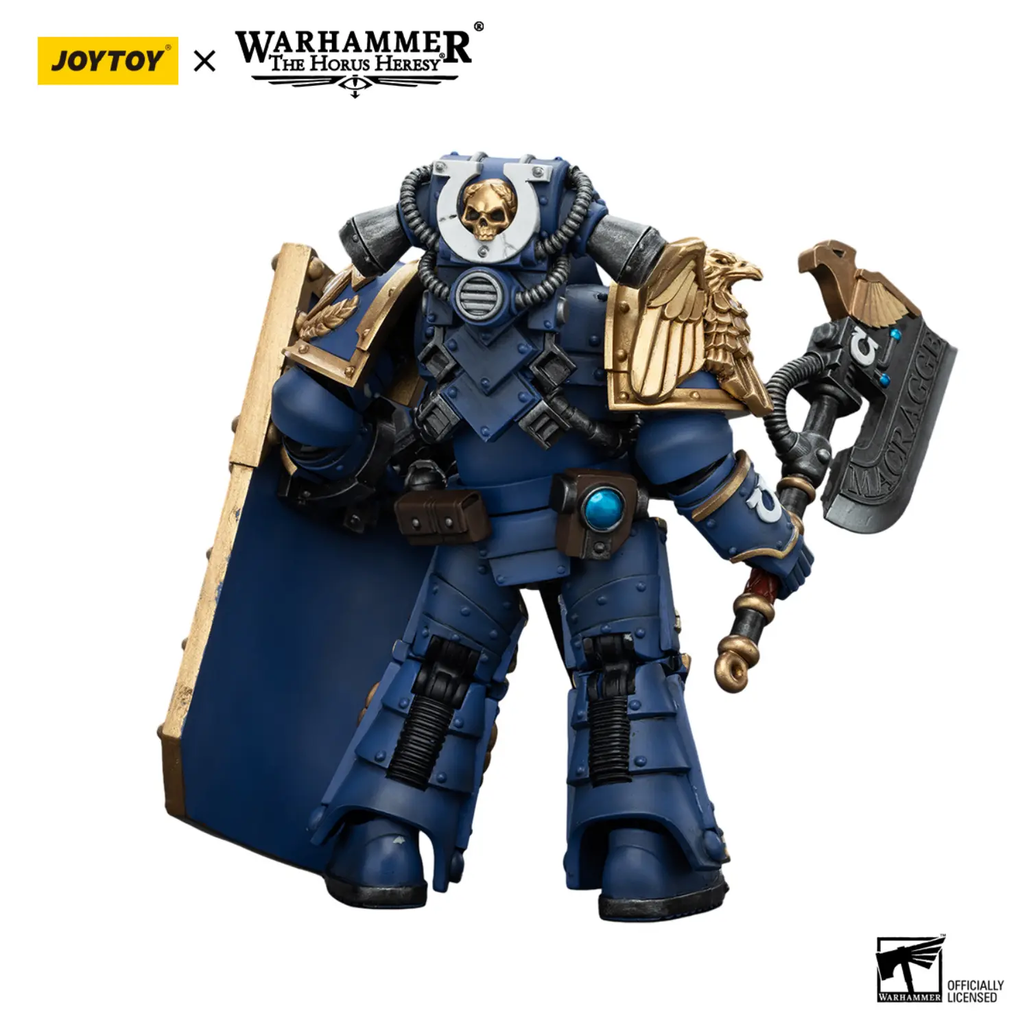 the back of the Action Figure - JOYTOY Ultramarines Invictarus Suzerain Squad (Suzerain 2) 1 18 - Warhammer The Horus Heresy