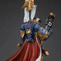 the back of the Action Figure - JOYTOY Ultramarines Legion Praetor with Power Sword and Volkite Serpenta 1 18 - Warhammer The Horus Heresy rectangle image