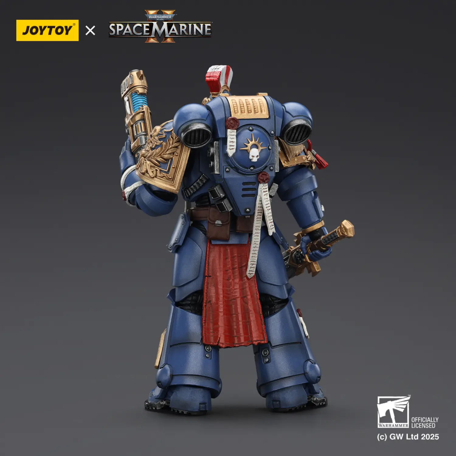the back of the Action Figure - JOYTOY Ultramarines Relic Primus Armour with Plasma Pistol and Combat Blade 1 18 - Warhammer 40K the back of the Action Figure - JOYTOY Ultramarines Relic Primus Armour with Plasma Pistol and Combat Blade 1 18 - Warhammer 40K