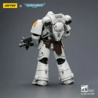 the back of the Action Figure - JOYTOY White Scars Intercessor with Bolt Rifle, Bolt Pistol and Chainsword 1 18 - Warhammer 40K