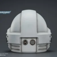 the back of the Action Figure - JOYTOY White Scars MkX Helmet 1 1 Life-Size Replica - Warhammer 40K rectangle image
