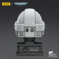 the back of the Action Figure - JOYTOY White Scars MkX Helmet & Display Stand 1 1 Life-Size Replica - Warhammer 40K the back of the Action Figure - JOYTOY White Scars MkX Helmet & Display Stand 1 1 Life-Size Replica - Warhammer 40K