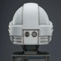 the back of the Action Figure - JOYTOY White Scars MkX Helmet & Display Stand 1 1 Life-Size Replica - Warhammer 40K rentangle image 19 the back of the Action Figure - JOYTOY White Scars MkX Helmet & Display Stand 1 1 Life-Size Replica - Warhammer 40K rentangle image 19