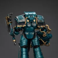 the back of the Action Figure - JoyToy Alpha Legion Lernaean Terminator with Conversion Beam Cannon 1 18 - Warhammer The Horus Heresy rectangle image