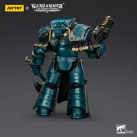the back of the Action Figure - JoyToy Alpha Legion Lernaean Terminator with Volkite Charger 1 18 - Warhammer The Horus Heresy the back of the Action Figure - JoyToy Alpha Legion Lernaean Terminator with Volkite Charger 1 18 - Warhammer The Horus Heresy
