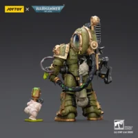 the back of the Action Figure - JoyToy Death Guard Foul Blightspawn with Plague Sprayer 1 18 - Warhammer 40K