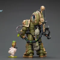the back of the Action Figure - JoyToy Death Guard Foul Blightspawn with Plague Sprayer 1 18 - Warhammer 40K rectangle image