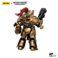 the back of the Action Figure - JoyToy Legio Custodes Aquilon Terminator with Twin-linked Adrathic Destructor 1 18 - Warhammer The Horus Heresy in white background the back of the Action Figure - JoyToy Legio Custodes Aquilon Terminator with Twin-linked Adrathic Destructor 1 18 - Warhammer The Horus Heresy in white background
