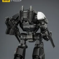 the back of the Action Figure - JoyToy Raven Guard Contemptor Dreadnought with Gravis Autocannon and Chainfist 1 18 - Warhammer The Horus Heresy rectangle image
