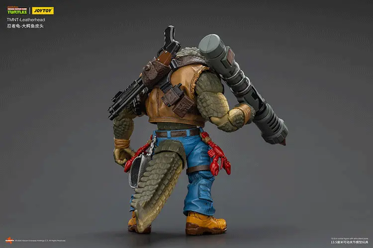 The Back Of The Action Figure Leatherhead Tmnt Nickelodeon 1 18 Joytoy Teenage Mutant Ninja Turtles Rectangle Image