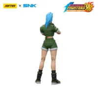 the back of the Action Figure - Leona Heidern KOF _98 UM Ikari Warriors Team SNK 1 18 - JOYTOY The King of Fighters in white background