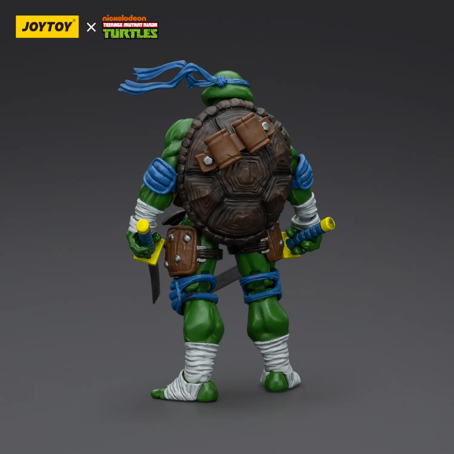 the back of the Action Figure - Leonardo TMNT Nickelodeon 1 18 - JOYTOY Teenage Mutant Ninja Turtles