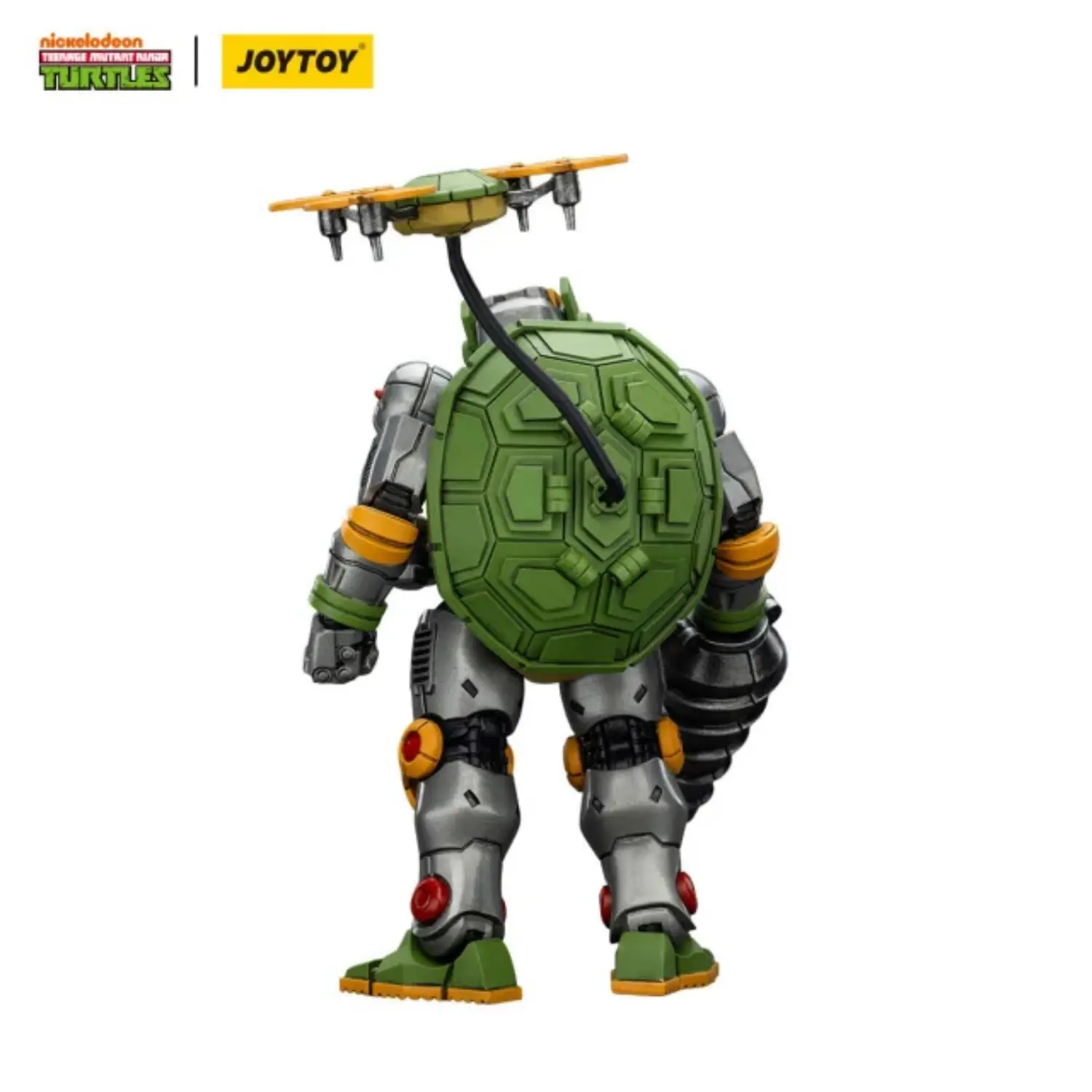 the back of the Action Figure - Metalhead TMNT Nickelodeon 1 18 - JOYTOY Teenage Mutant Ninja Turtles in white background The Back Of The Action Figure Metalhead Tmnt Nickelodeon 1 18 Joytoy Teenage Mutant Ninja Turtles In White Background