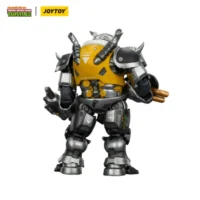 the back of the Action Figure - Mighty Rocksteady TMNT Nickelodeon 1 18 - JOYTOY Teenage Mutant Ninja Turtles in white background The Back Of The Action Figure Mighty Rocksteady Tmnt Nickelodeon 1 18 Joytoy Teenage Mutant Ninja Turtles In White Background