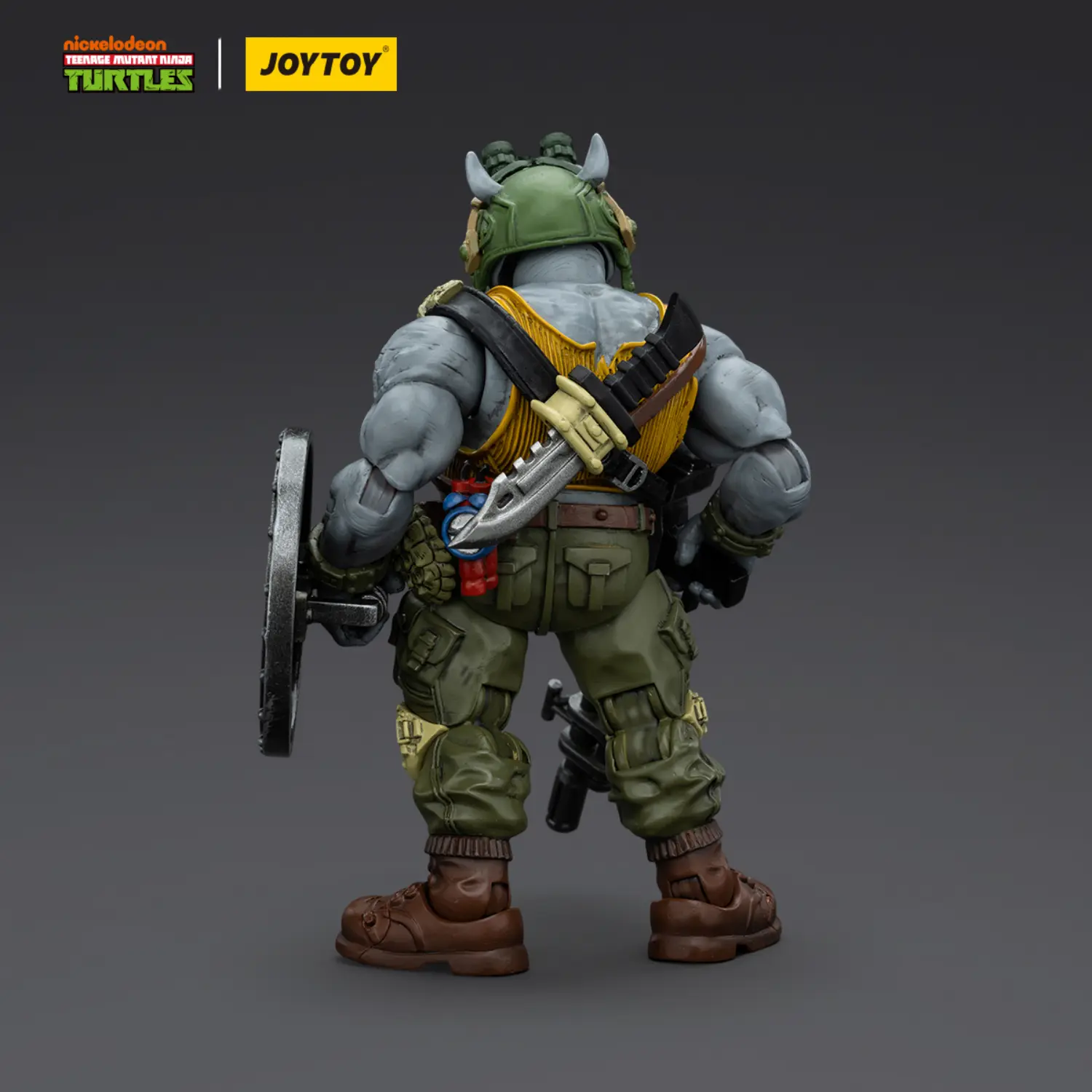 the back of the Action Figure - Rocksteady TMNT Nickelodeon 1 18 - JOYTOY Teenage Mutant Ninja Turtles The Back Of The Action Figure Rocksteady Tmnt Nickelodeon 1 18 Joytoy Teenage Mutant Ninja Turtles