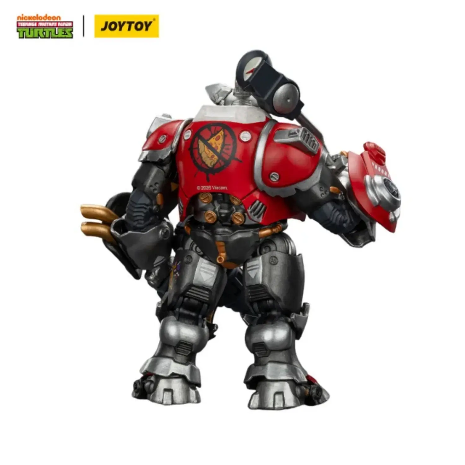 The Back Of The Action Figure Super Bebop Tmnt Nickelodeon 1 18 Joytoy Teenage Mutant Ninja Turtles In White Background