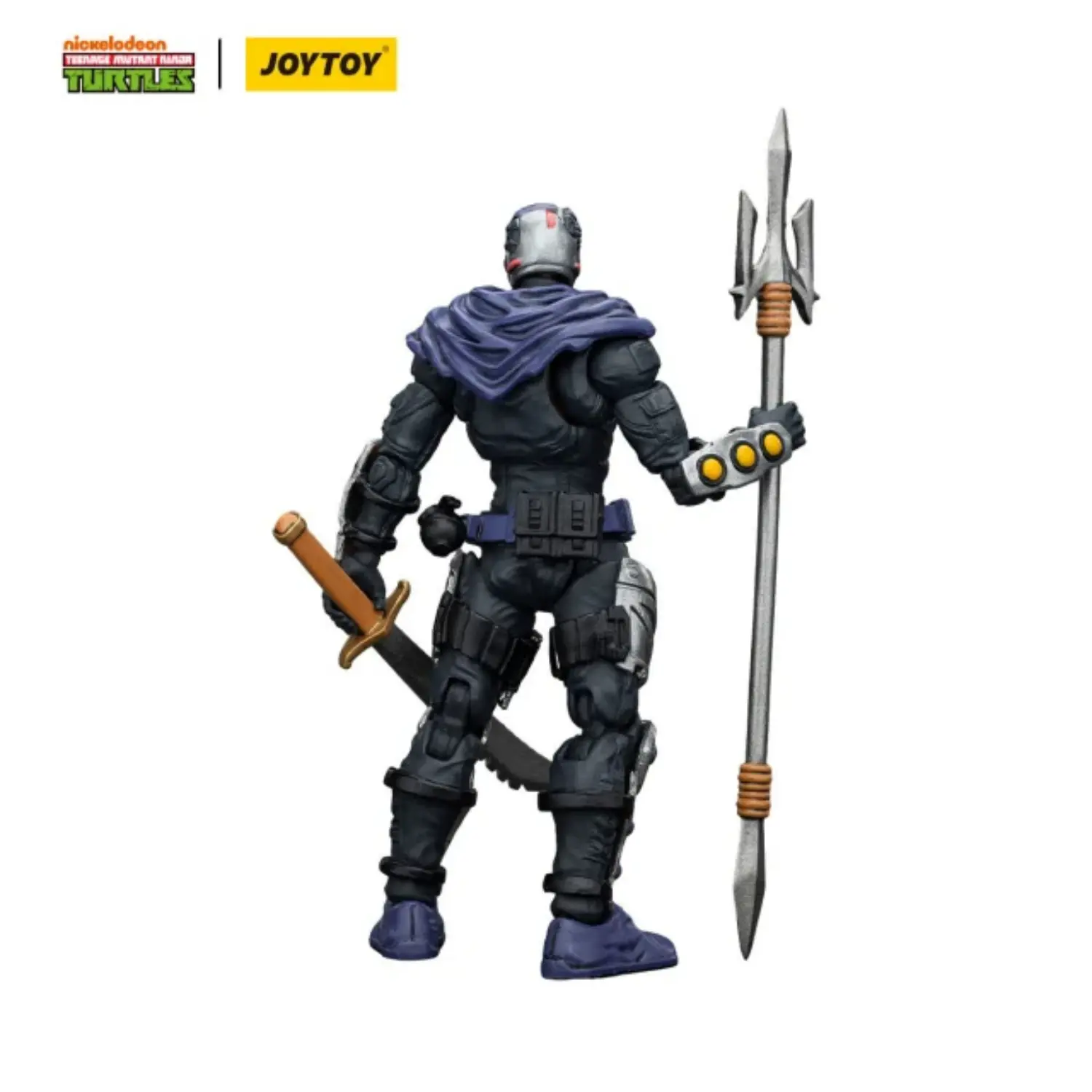 the back of the Action Figure - TMNT Foot Clan B TMNT Nickelodeon 1 18 - JOYTOY Teenage Mutant Ninja Turtles in white background the back of the Action Figure - TMNT Foot Clan B TMNT Nickelodeon 1 18 - JOYTOY Teenage Mutant Ninja Turtles in white background