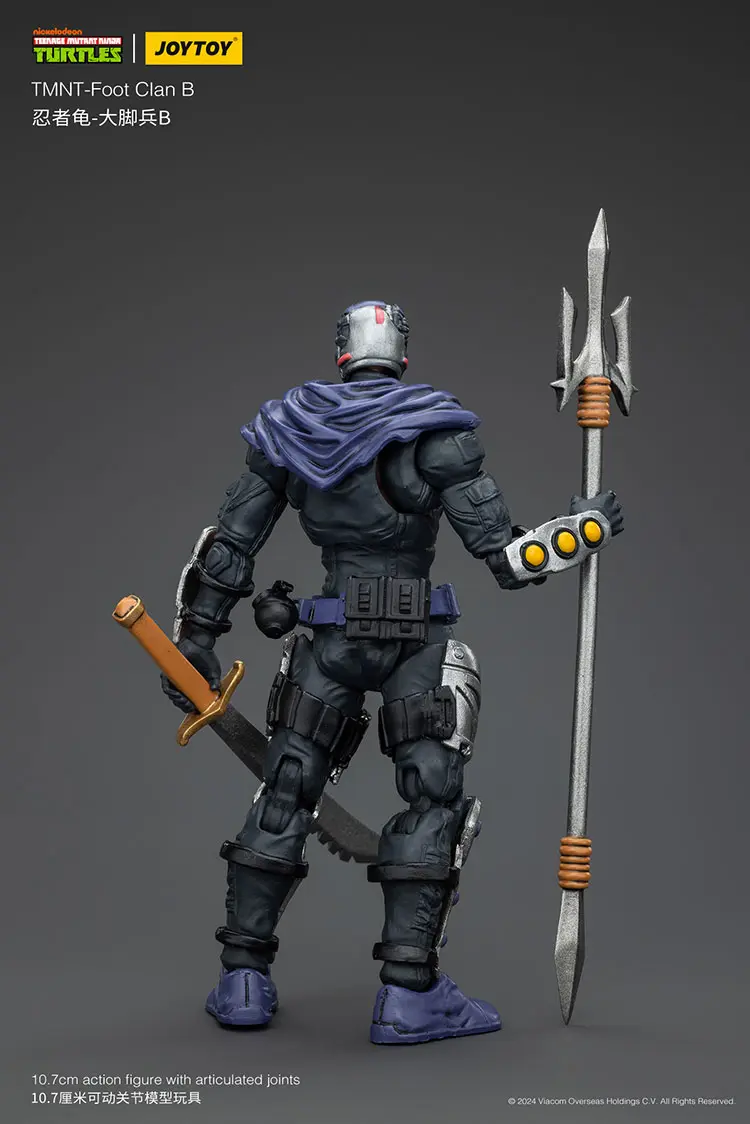 the back of the Action Figure - TMNT Foot Clan B TMNT Nickelodeon 1 18 - JOYTOY Teenage Mutant Ninja Turtles rectangle image the back of the Action Figure - TMNT Foot Clan B TMNT Nickelodeon 1 18 - JOYTOY Teenage Mutant Ninja Turtles rectangle image