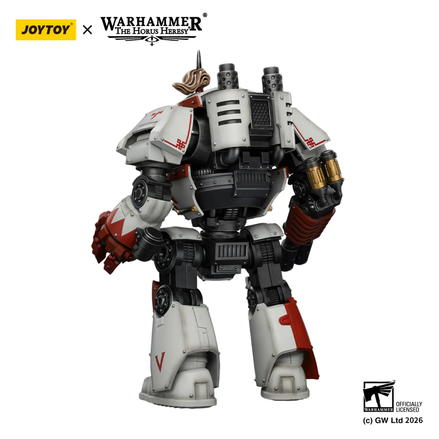 the back of the Action Figure - White Scars Contemptor Dreadnought 1 18 - JOTYOY Warhammer The Horus Heresy in white background The Back Of The Action Figure White Scars Contemptor Dreadnought 1 18 Jotyoy Warhammer The Horus Heresy In White Background