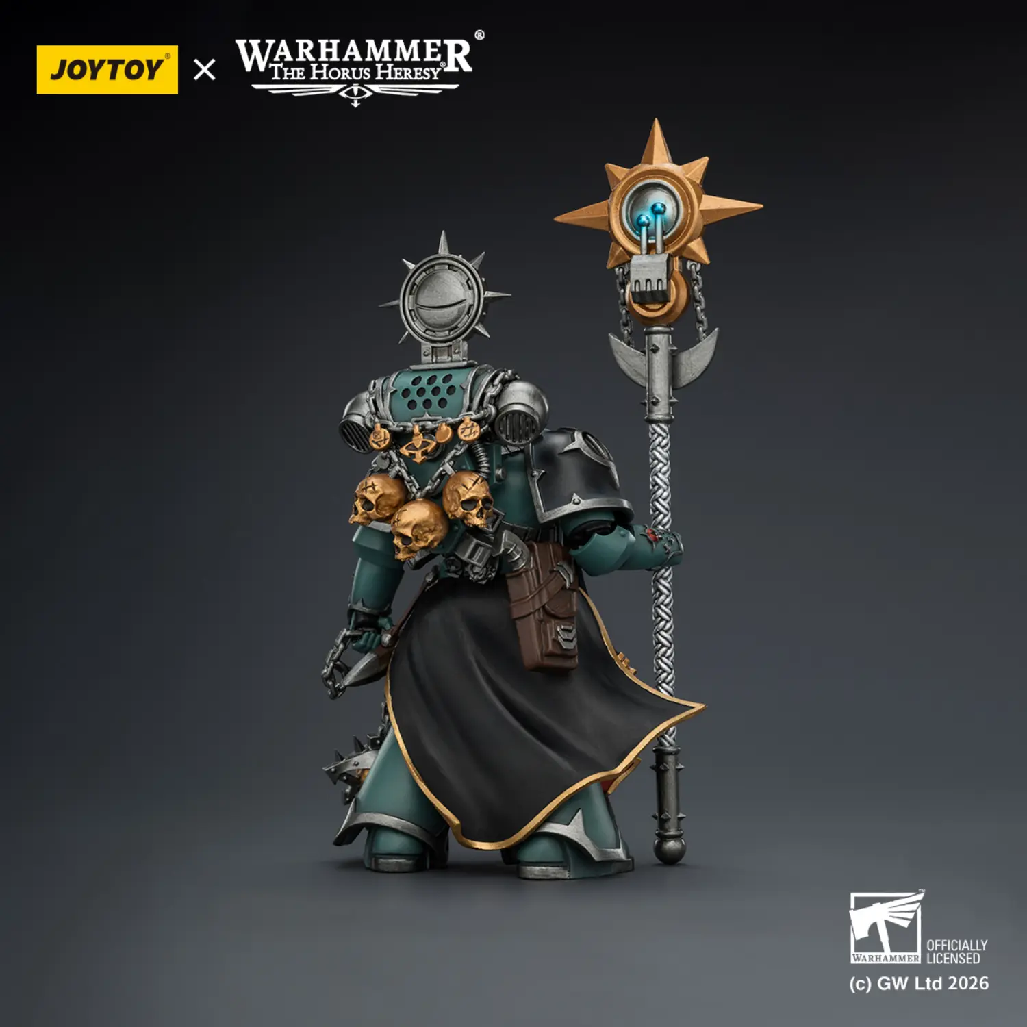 the back of the Action Figure – JoyToy 1/18 Sons of Horus Dark Emissary Consul with Staff – Warhammer The Horus Heresy