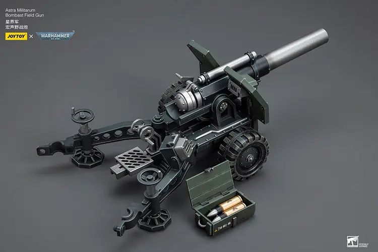 the back of the Bombast Field Gun of Action Figure - Astra Militarum Ordnance Team 1 18 - JOYTOY Warhammer 40K rectangle image The Back Of The Bombast Field Gun Of Action Figure Astra Militarum Ordnance Team 1 18 Joytoy Warhammer 40k Rectangle Image