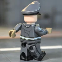 the back of the Minifigure - German SS-Standartenführer (Cinematic Inglourious Basterds Colonel) WWII (LEGO Compatible)
