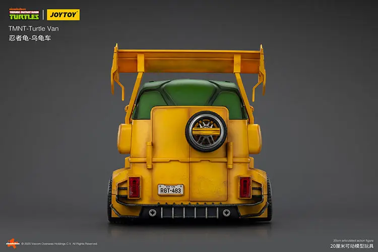 The Back Of The Vehicle Model Turtle Van (party Wagon) Tmnt Nickelodeon 1 18 Joytoy Teenage Mutant Ninja Turtles Rectangle Image