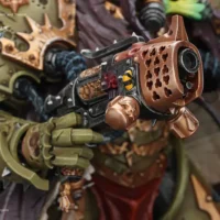 The Details Of Action Figure Chaos Space Marines Death Guard Mortarion, Daemon Primarch Of Nurgle With Ancient Weapons 'the Lantern' And 'silence' 1 18 Joytoy Warhammer 40k Rectangle Image 13