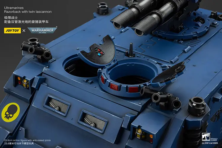 the details of Action Figure Vehicle - Ultramarines Razorback with Twin Lascannon 1 18 - JOYTOY Warhammer 40K rectangle image 2 The Details Of Action Figure Vehicle Ultramarines Razorback With Twin Lascannon 1 18 Joytoy Warhammer 40k Rectangle Image 2