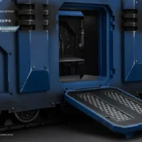the details of side door of Action Figure Vehicle - Ultramarines Razorback with Twin Lascannon 1 18 - JOYTOY Warhammer 40K rectangle image The Details Of Side Door Of Action Figure Vehicle Ultramarines Razorback With Twin Lascannon 1 18 Joytoy Warhammer 40k Rectangle Image