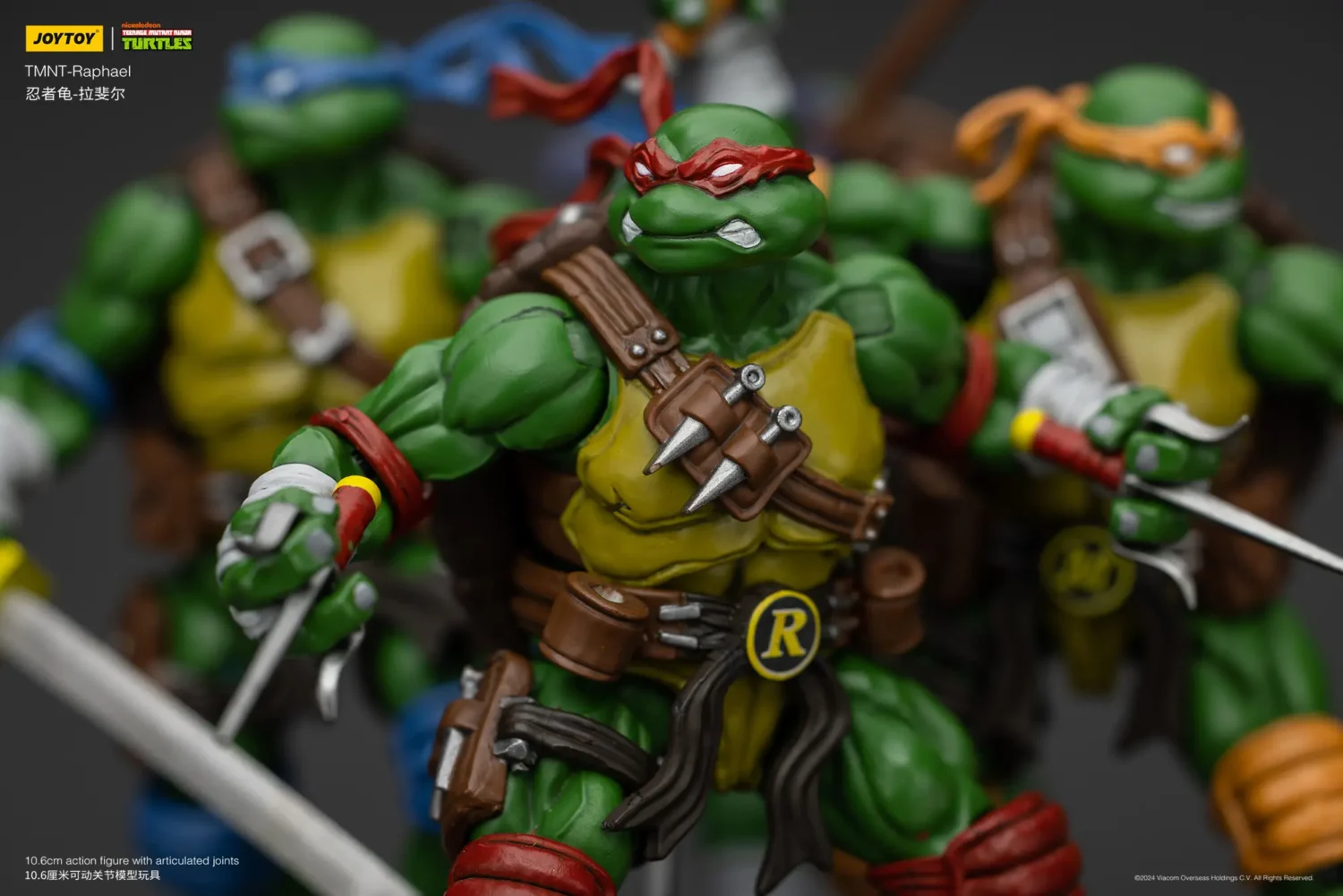 the details of the Action Figure - Raphael TMNT Nickelodeon 1 18 - JOYTOY Teenage Mutant Ninja Turtles rectangle image the details of the Action Figure - Raphael TMNT Nickelodeon 1 18 - JOYTOY Teenage Mutant Ninja Turtles rectangle image