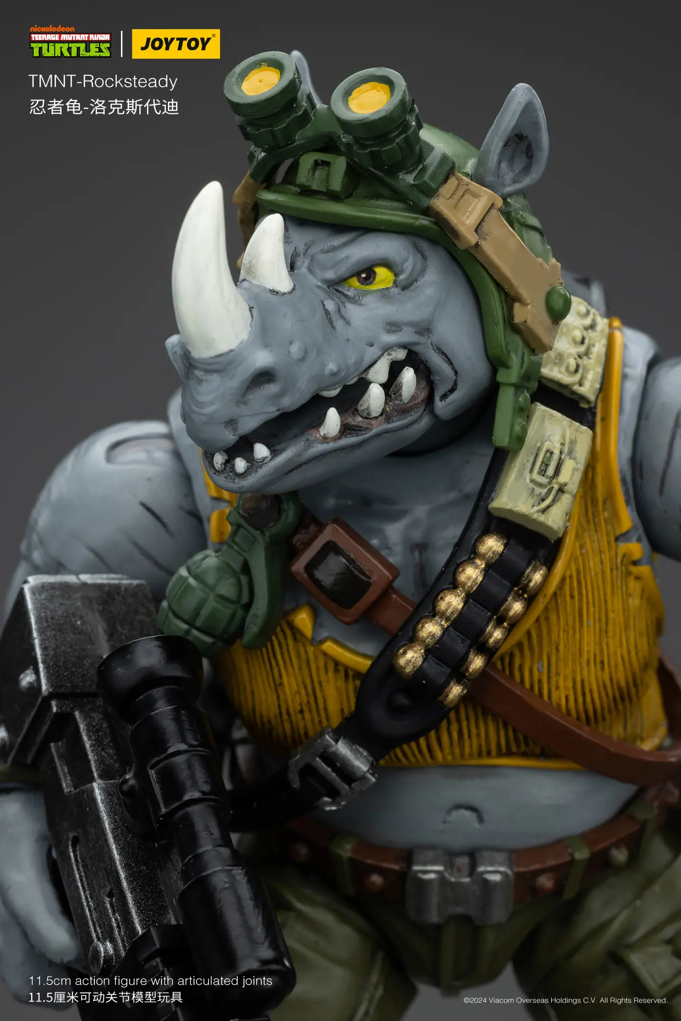 the details of the Action Figure - Rocksteady TMNT Nickelodeon 1 18 - JOYTOY Teenage Mutant Ninja Turtles rectangle image The Details Of The Action Figure Rocksteady Tmnt Nickelodeon 1 18 Joytoy Teenage Mutant Ninja Turtles Rectangle Image