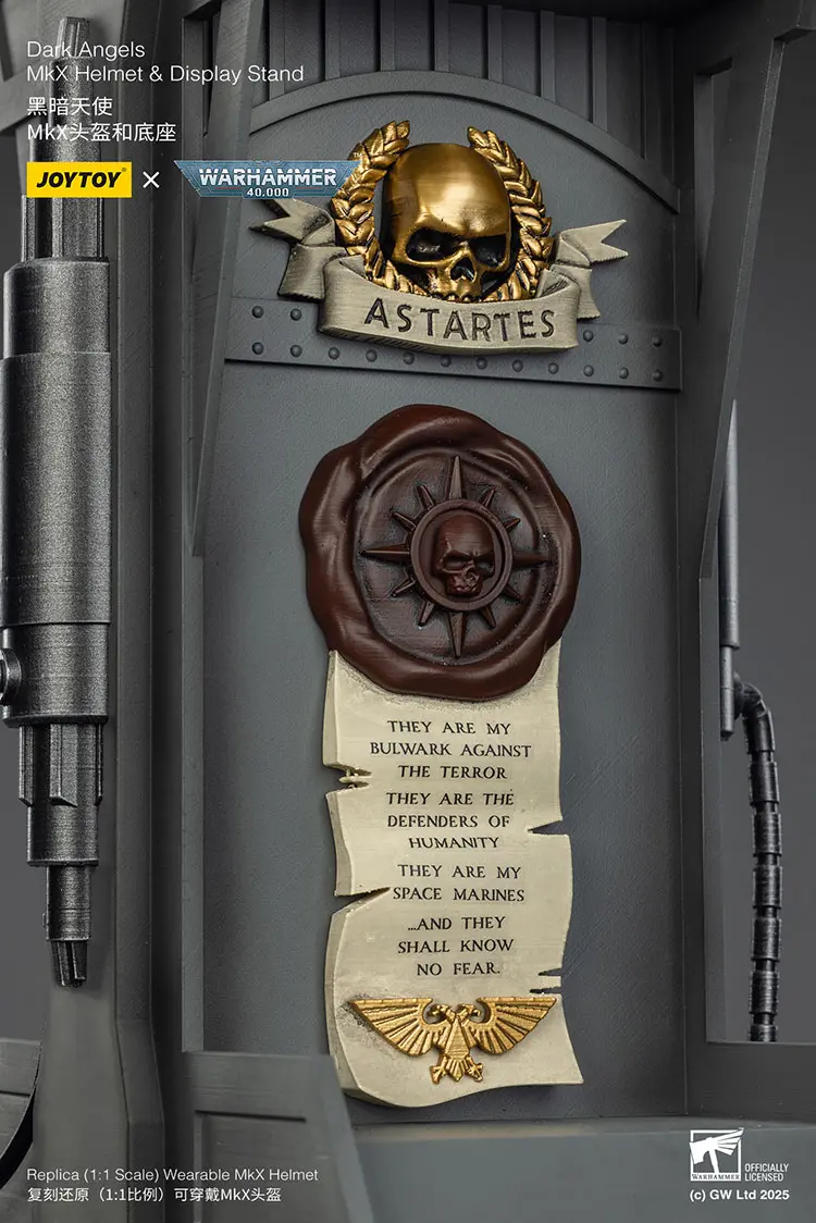 the details of the Display Stand of Action Figure Helmet - Dark Angels MkX 1 1 Life-Size Wearable Replica - JOYTOY Warhammer 40K rectangle image 2 The Details Of The Display Stand Of Action Figure Helmet Dark Angels Mkx 1 1 Life Size Wearable Replica Joytoy Warhammer 40k Rectangle Image 2