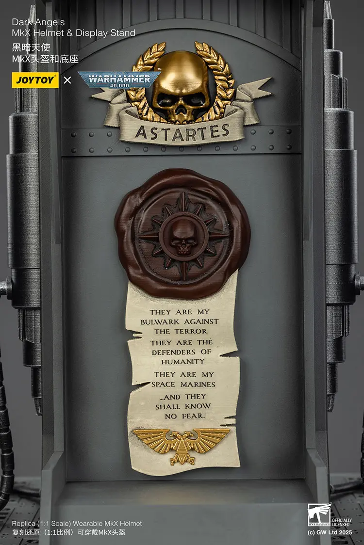 the details of the Display Stand of Action Figure Helmet - Dark Angels MkX 1 1 Life-Size Wearable Replica - JOYTOY Warhammer 40K rectangle image The Details Of The Display Stand Of Action Figure Helmet Dark Angels Mkx 1 1 Life Size Wearable Replica Joytoy Warhammer 40k Rectangle Image