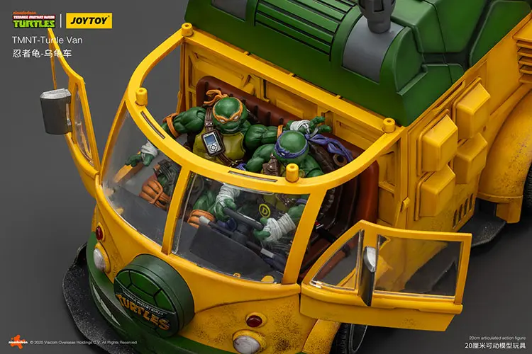 The Details Of The Vehicle Model Turtle Van (party Wagon) Tmnt Nickelodeon 1 18 Joytoy Teenage Mutant Ninja Turtles Rectangle Image
