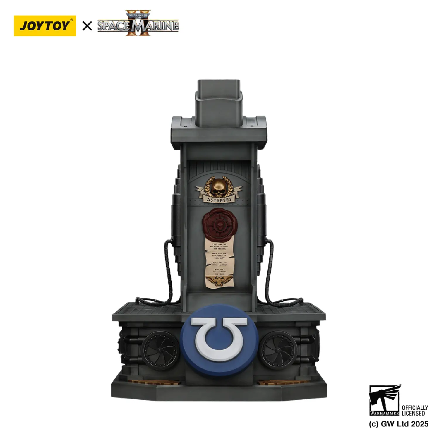 the display stand of Action Figure Helmet - Ultramarines Lieutenant Titus' MkX Helmet & Display Stand 1 1 Life-Size Wearable Replica - JOYTOY Warhammer 40K in white background The Display Stand Of Action Figure Helmet Ultramarines Lieutenant Titus' Mkx Helmet & Display Stand 1 1 Life Size Wearable Replica Joytoy Warhammer 40k In White Background