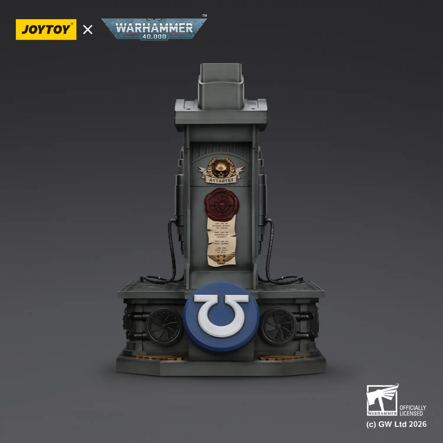 The Display Stand Of The Action Figure Joytoy Ultramarines Captain Mkx Helmet & Display Stand 1 1 Life Size Replica Warhammer 40k