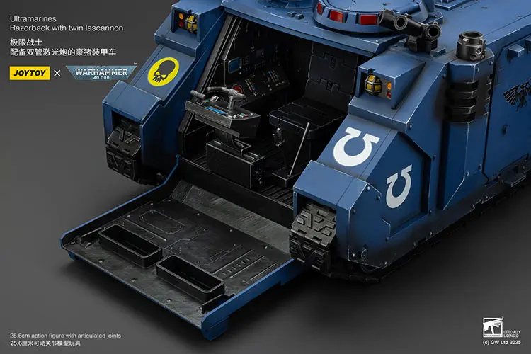 the front door of Action Figure Vehicle - Ultramarines Razorback with Twin Lascannon 1 18 - JOYTOY Warhammer 40K rectangle image The Front Door Of Action Figure Vehicle Ultramarines Razorback With Twin Lascannon 1 18 Joytoy Warhammer 40k Rectangle Image